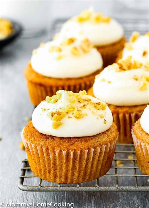 Eggless Carrot Cake Cupcakes Mommy S Home Cooking