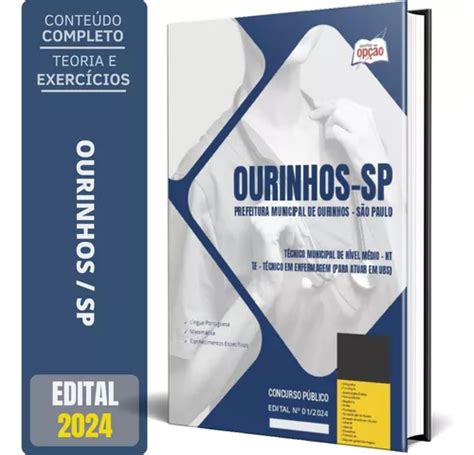 Apostila Prefeitura De Ourinhos Sp 2024 Técnico Municipal De Nível