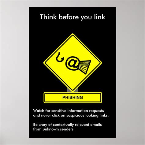 Phishing Security Awareness Poster Zazzle