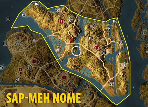 Map Of Sap Meh Nome Tombs Papyrus Puzzles And Secrets Assassin S