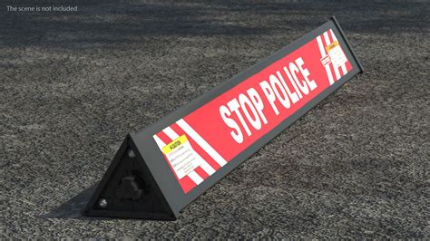 Police Stop Stick 3D Model $24 - .3ds .blend .c4d .fbx .max .ma .lxo ...