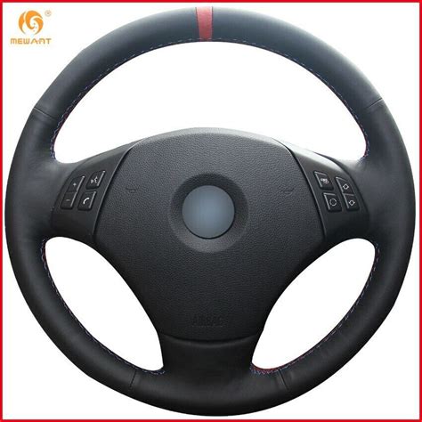 Black Leather Car Steering Wheel Cover For Bmw E90 320 318i 320i 325i