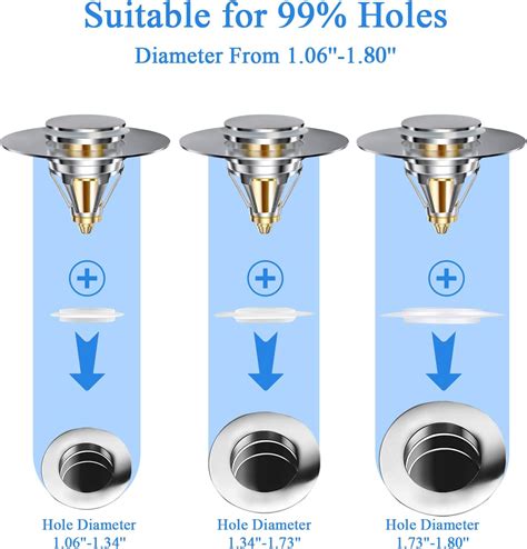 Tapón universal para fregadero de baño mejorado 2 0 tapón de drenaje