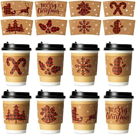 Amazon Sliner 200 Pack Christmas Coffee Cup Sleeves Disposable