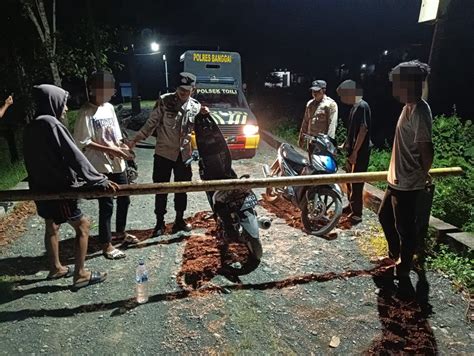 Kelompok Pemuda Sedang Pesta Miras Di Bendungan Toili Dibubarkan Polisi