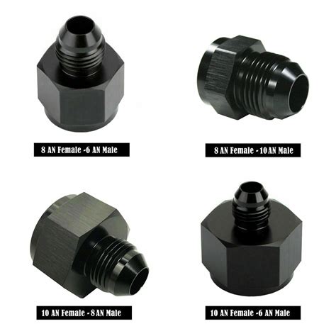 8 10 AN Female To 6 8 10 AN Male Flare Fitting Reducer Adapter For Fuel