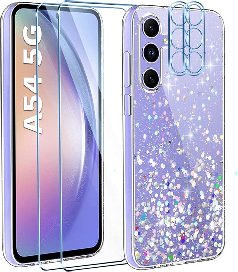 Ivencase Coque Compatible Avec Samsung Galaxy A54 5g Avec 2 Verres Trempés Protection écran