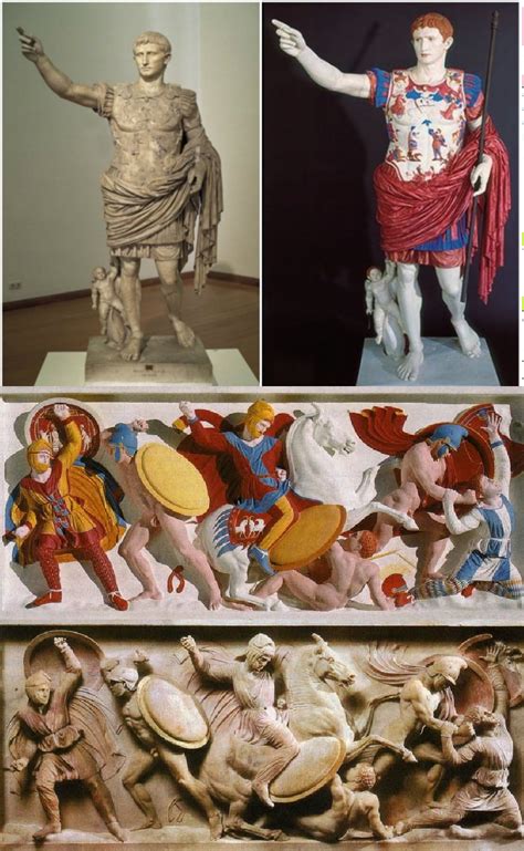 Ancient greek and roman statues were actually paintend with bright ...