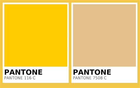 Color PANTONE 116 C Vs PANTONE 7508 C Side By Side