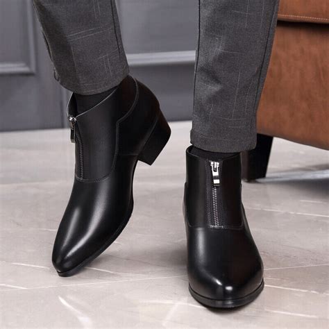 Mens Zipper Dress Boots Sale