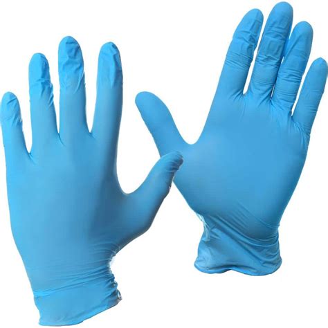 Silverback Blue Large 35 Mil Nitrile Disposable Work Gloves Latex