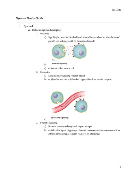 Biology II Study Guide SʹǬdzemǬܪSdzǶdʹܪGǶide I SystemsܪI A