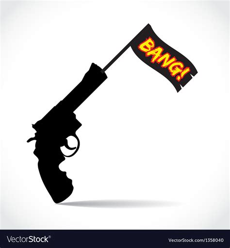 Gun bang Royalty Free Vector Image - VectorStock