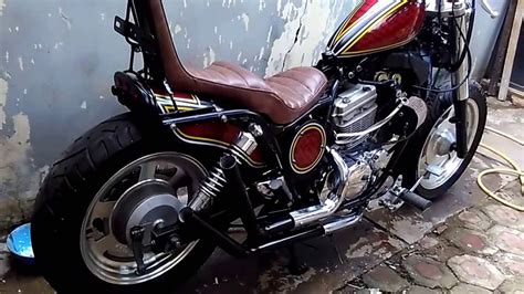 Hyosung Aquila GV250 2004 Custom Chopper Bobber Exhaust Sound YouTube