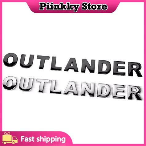 For Outlander Letter 13 19 Logo Front Hood Emblem Bonnet Badge 3d Abs