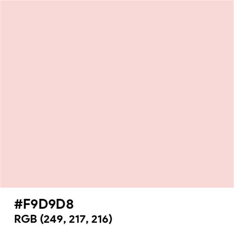 Soft Pale Pink color hex code is #F9D9D8