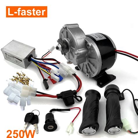 24v 250w Electric Motor Kit Unitemotor My1016z2 Controller Throttle Handle For Electric Scooter