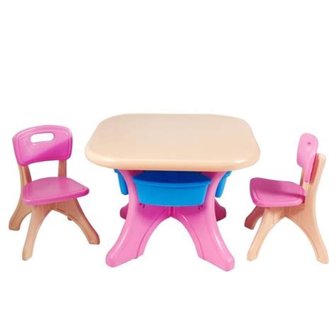 Dreamade Ensemble De Table Et Chaises Pour Enfant Avec Paniers De