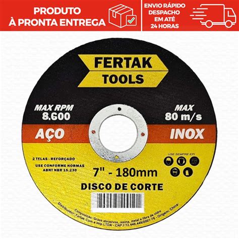 Disco De Corte Fino X Mm Furo Inox E Metal Para