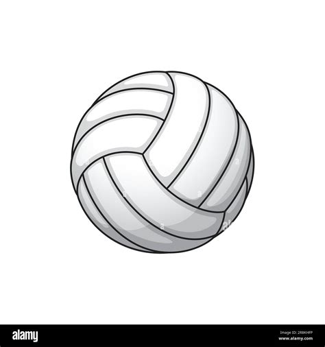 Simple Classic White Volleyball Ball Outline Drawing Symbol Logo Vector