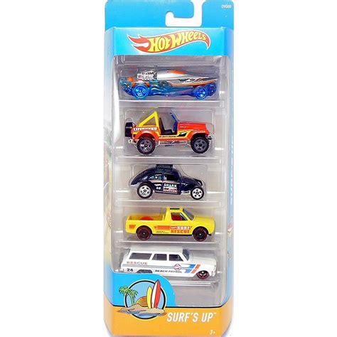 Carrinho Hot Wheels Set 5 Carros Surfs Up DVG00 Mattel