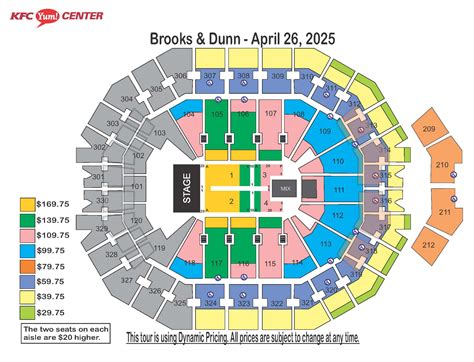 Seating Layout and Map for the Kentucky Center Brown Theatre 19