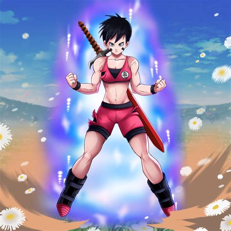 The New Super Saiyan Girl Dragon Ball Custom Drawing