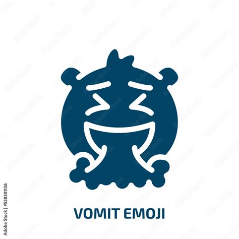 vomit emoji vector icon. vomit emoji, sad, face filled icons from flat ...