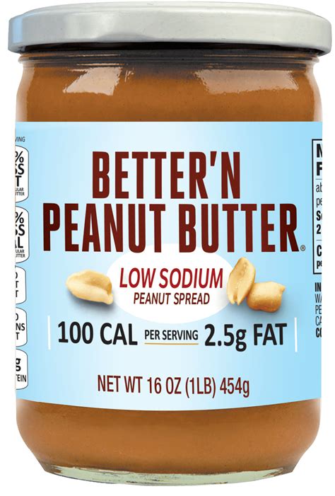 Bettern Peanut Butter Low Sodium Calories Lower Fat Oz