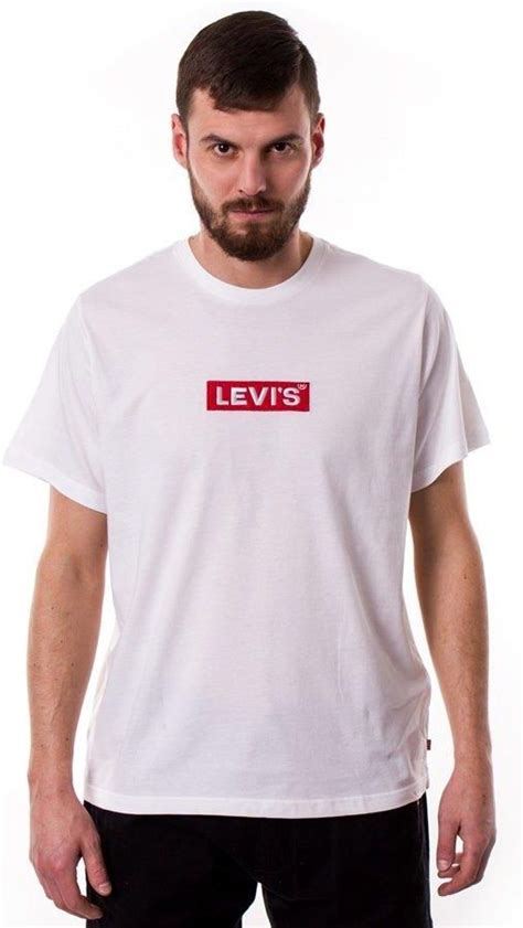 Levi S Skateboarding Koszulka M Ska Relaxed Graphic Box Tab White