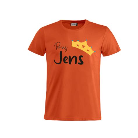 Koningsdag Kinder T Shirt Prins Met Naam Oranje Bymi