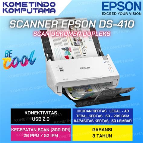 Jual Ds A Epson Workforce Duplex Sheet Fed Document Scanner Ds