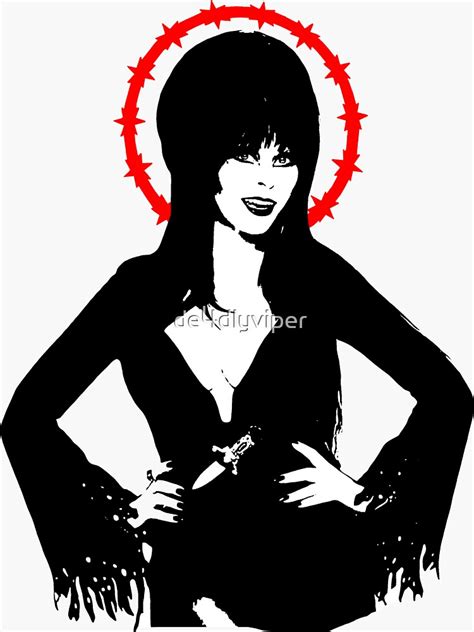 Elvira Sticker For Sale By De4dlyviper Redbubble