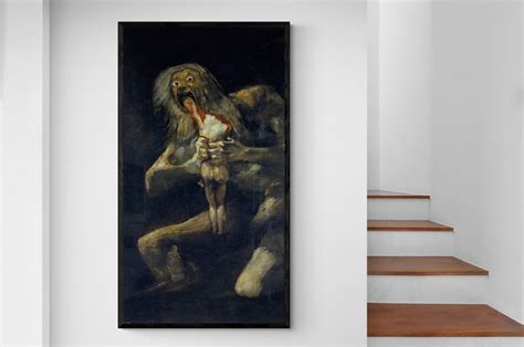 Goya Saturn Cronus Devouring Son Antique Roman Greek Mythology Etsy