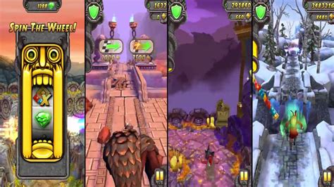 Temple Run 2 All 4 Maps Sky Summit Vs Blazing Sands Vs Frozen Shadow Vs