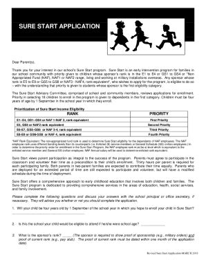 DODEA Sure Start Application 2018 2024 Fill And Sign Printable