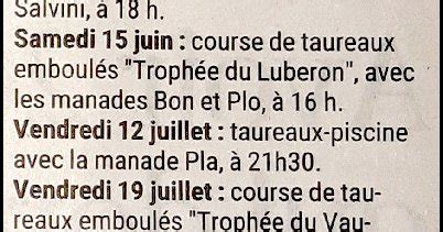 Programme Taurin 2024 Du CT Luberon De Bouvine Et Traditions