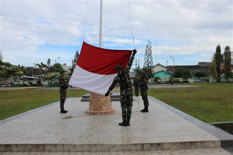 Kodim Sampit Gelar Upacara Bendera Merah Putih