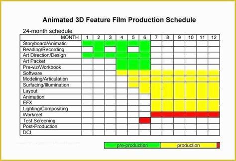 Film Schedule Template Free Of Production Schedule Excel Template Excel ...