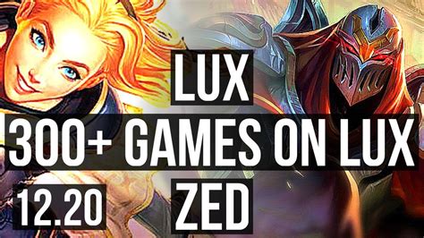 LUX Vs ZED MID 1 6M Mastery 3 4 19 300 Games EUW Diamond 12