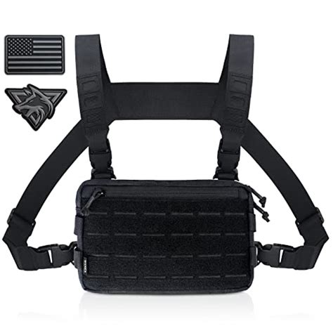 Wynex Tactical Chest Rig Pack For Men Running Chest Bag With Front Loop Airsoft Recon Chest