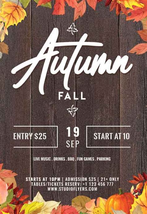 Free Autumn Fall Flyer PSD Template PSD FreePSDFlyer