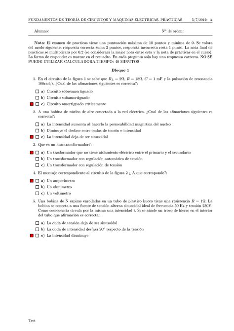 Examen Ftcy Me Julio 2012 Practicas Fundamentos De Teorla De