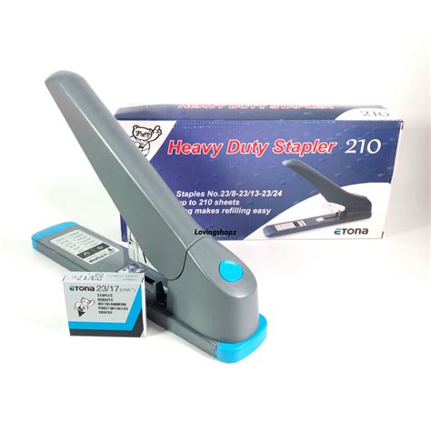 Stapler Etona Heavy Duty Stapler Besar Lbr Bonus Isi