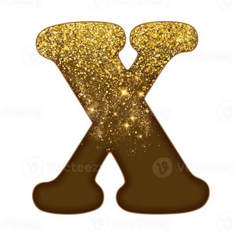 Half Gold Glitter Alphabet 16691593 Png