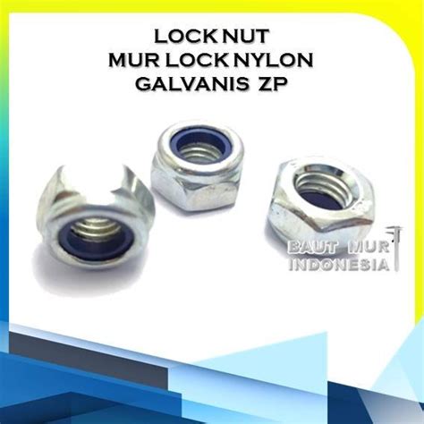 Jual Lock Nut Nylon Galvanis Mur Lock Nylon Galvanis M Isi Pcs Di