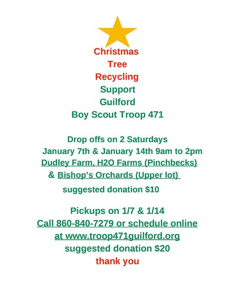 Jan Bsa Troop Christmas Tree Recycling Guilford Ct Patch