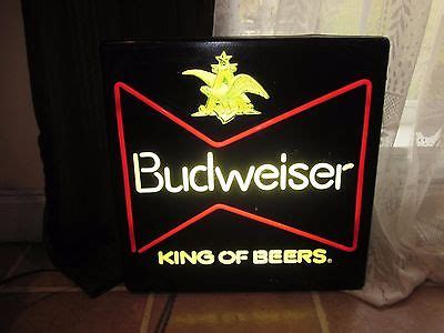 VINTAGE BUDWEISER KING OF BEERS Light Lighted Bar Sign Anheuser Busch