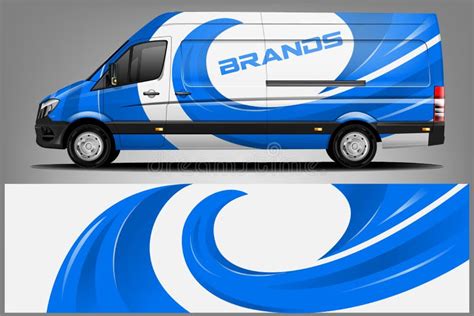 Van Wrap Livery Design Eps Vector Stock Vector Illustration Of