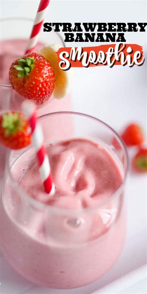 Strawberry Banana Smoothie Strawberry Banana Smoothie Recipes Strawberry Banana Smoothie